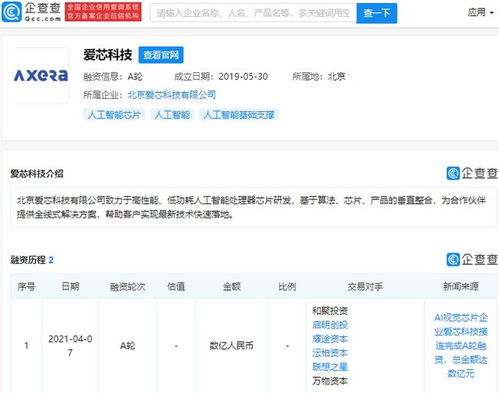 愛芯科技獲數億元A輪融資，啟明創投與聯想之星領投，加速AI視覺芯片賽道布局